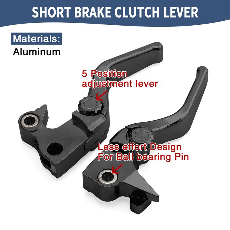 Jiataban Motorcycle Levers Brake Clutch Hand Lever Adjustable Fit for