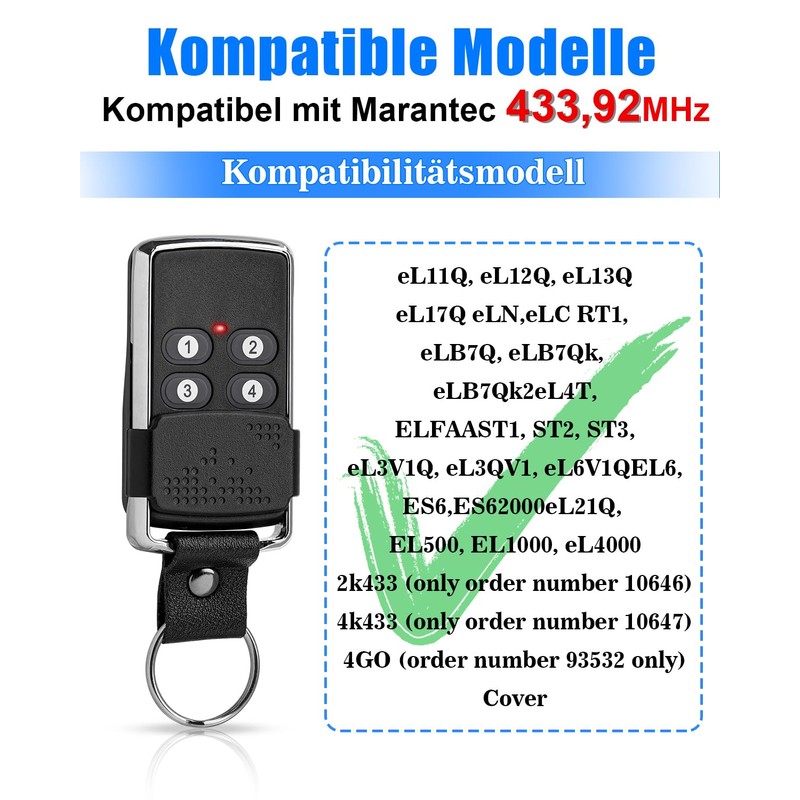 Selridasia Garage Door Remote Control for Wisniowski, Pack of 2