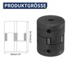 sourcing map 3/8" L075 Flexible 3-Piece L-Jaw Coupling Coupler Set