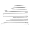 12Pcs Laboratory Spatula Stainless Steel Reagent Scoop Spoon Tool Set