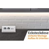 ChiliTec ChiliTec Steckdosenblock Ecksteckdose 2-Fach Schutzkontaktsteckdose 2X USB-A 3,1A Wei?