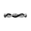 Sterling Silver Rhodium Plated Black & White Diamond Ring -
