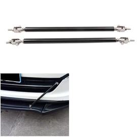 ZSADZS Racing Telescopic Rod Front and Rear Bumper Lip Separator Support Rod Kit 150mm / 200mm Set of 2 (Black, 200mm)