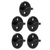 Alomejor 5-Piece Eyelet Plate, Thickened Wall Anchor, Black Stainless Steel,