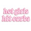 1 Piece Car Sticker, "Hot Girl Hit Curbs" Sticker, Waterproof
