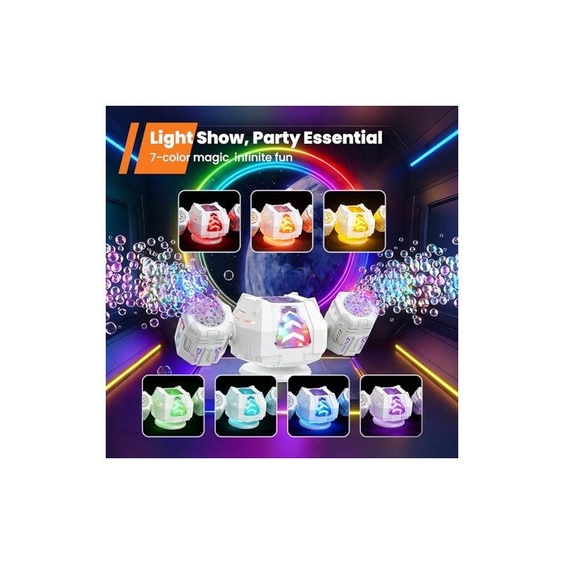 GoGonova Bubble Machine, 30000+ Bubbles/Min Rechargeable Kids Bubble Machine, Big