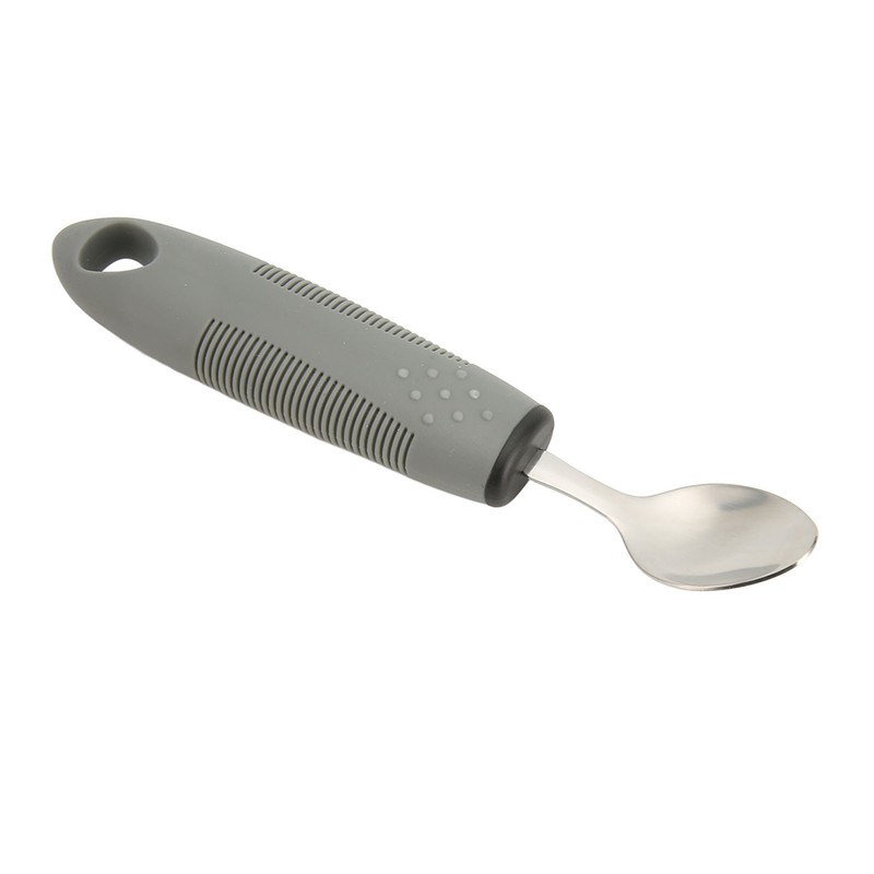 4pcs Adaptive Utensils Knife Fork Spoons Weighted Wide Handles Grey