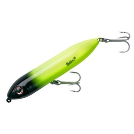 Heddon Super Spook Topwater Fishing Lure for Saltwater and Freshwater, Chartreuse/Black Head, Super Spook Jr (1/2 oz)