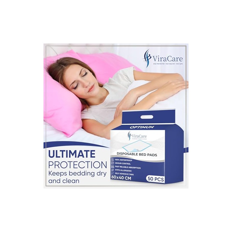 200 x Optimum Disposable Incontinence Bed Pads, 60x40cm, Bed Protectors