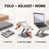 Adjustable Carbon Steel Laptop Stand, Foldable Cooling Holder for Laptops