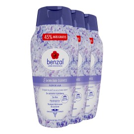 Jabón Íntimo Uso Diario Benzal Flor De Lila 3 Pack 355ml