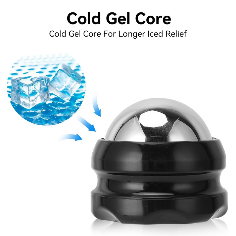 Cold Massage Rollerball, Stainless Steel Free Rolling Ice Roller Cryosphere