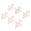 80pcs Airplane Shaped Paper Clips Rose Gold Prevent Rust Plane