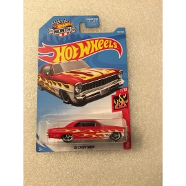 Hot Wheels 2019 #143 Hot Wheels `66 Chevy Nova New On card B8