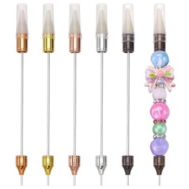 beinkmake 6Pcs Beadable Rhinestone Picker Dotting Pen Rhinestone Adding Dual-ended Beadable Handle DIY Nail Art Decoration Tool for Pick Up and Place Gems Crystals