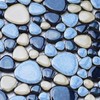 Elephantile Shower Floor Pebble Tile Blue Mosaic Tiles for Bathroom