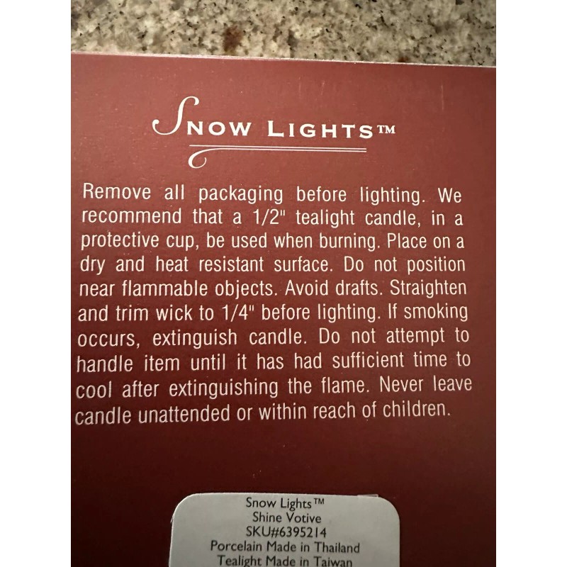 Lenox for the Holidays Snow Lights TEA LIGHT CANDLE HOLDER