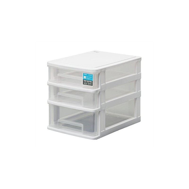 Sanko Plastic 3 Tiers Storage Stock, Width 7.6 x Depth