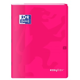 400100062 Oxford Easybook Stapled Notebook 96 Pages 90 g 24 x 32 cm Large Squares Seyès Pink