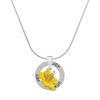 Delight Jewelry Silvertone Yellow Hibiscus Flower - Joy Ring Charm