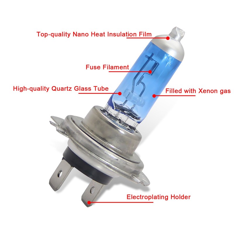 WinPower H7 55W Halogen Bulbs 5000K Warm White High/Low Beam