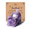 JSDDE Amethyst Crystal Cat Figurine for Cat Lovers Cute Gemstone