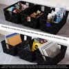 Woven Black Storage Baskets Shelf Tote Boxes Container, Durable Storage