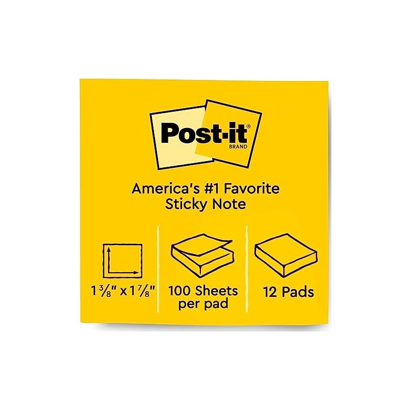 3M Post-it notas adhesivas color capetown de 1 3/8 x