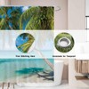 Allenjoy 72x72 inch Summer Seaside Shower Curtain Tropical Paradise Beach