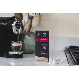 Blue Goose Organic Peruvian - 60 Plastic Free Compostable Coffee Capsules - Nespresso Compatible Pods - Specialty Grade Coffee - Great Taste Award 2021