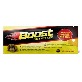 BOOST FUEL SAVER - Fuel Treatment Additive for Gasoline and Diesel- Increases Mileage & Improves Engine Performance – Fuel System Cleaner for Car, Truck, Boat, Snowblower, Winter Storage