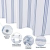ORTIGIA Textured Fabric Shower Curtain-Blue Striped, 72x72 Inch Yarn Dyed