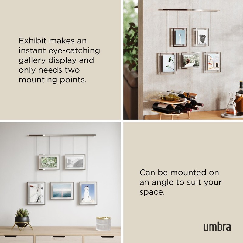 Umbra Exhibit Adjustable Photo Display – DIY Collage Set Mounts