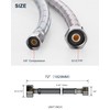72'' Length Faucet Supply Line, Stainless Steel Braided cUPC Sink