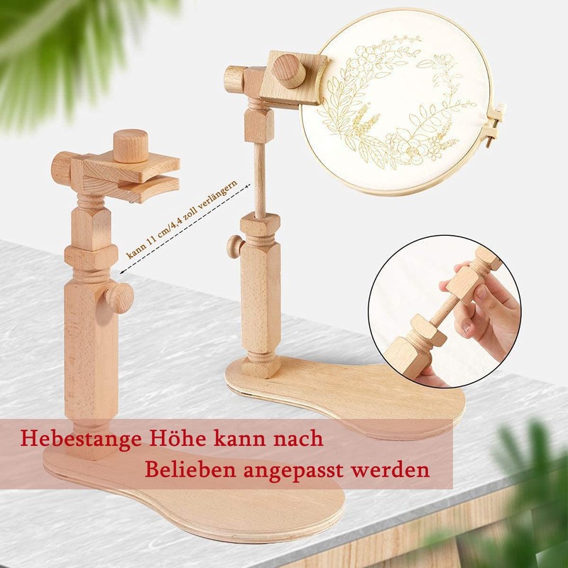 guofa Cross Stitch Stand, Embroidery Stand for Table, Embroidery Hoop
