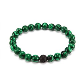 EnjoIt Distance Bracelet Black Matte Agate & White Howlite Energy Stone Beads Bracelet Set Couple Bracelet C2161