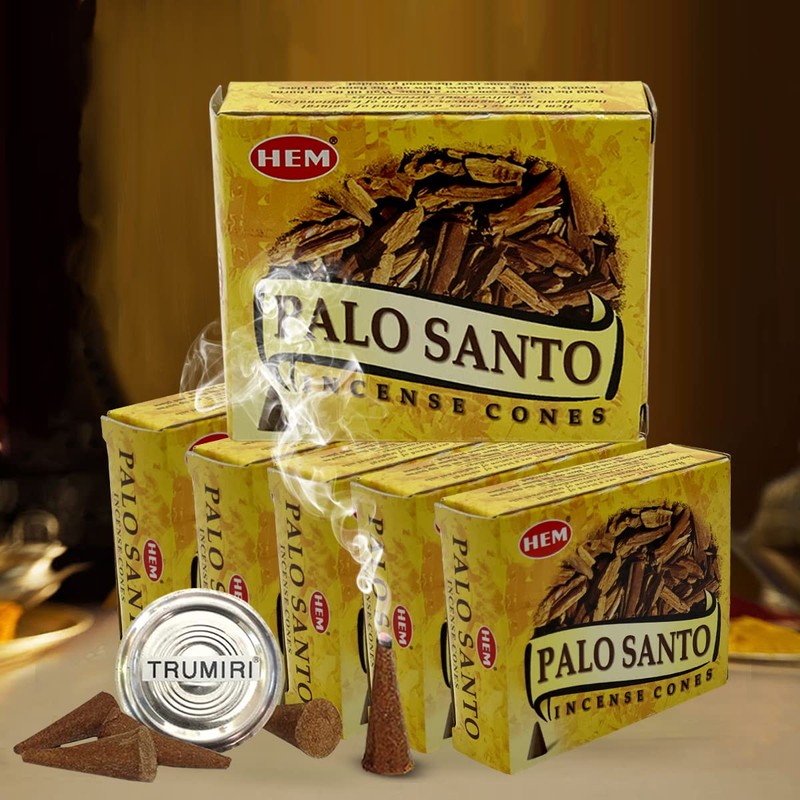 Palo Santo Incense Cones and Burner Holder Bundle from Hem