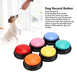 6-Color Voice Recording Button, Dog Buttons for Communication, Pet Training Buzzer, 30 Seconds and Playback, Talking Buttons for Cats, Dogs, Pets