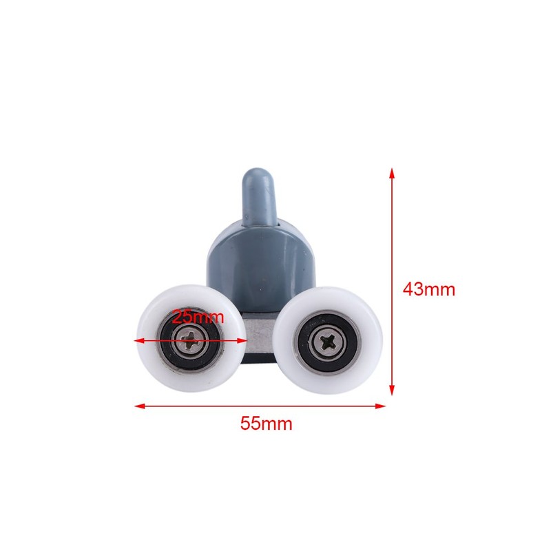 8Pcs Duschkabine Rollen Schiebetür Rolle Dusche Ersatzteile Glastürrolle (4 Oberrolle