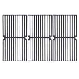 GGC Grill Grates Replacement for Brinkmann 810-8410-F, 810-2410-S, 810-2511-S, 810-2512-S, 810-8411-5, 810-9415-W and Others, 3 PCS Porcelain Coated Cast Iron Cooking Grate(17 3/4" x 8 15/16")