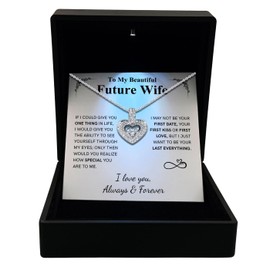 TRYNDI Necklace Gifts for Wife from Husband - Gift for Wife Anniversary Birthday Gift Ideas, Gift for Wife, Christmas, Valentines, Wedding Anniversary Romantic Gifts for Her, Zinc, No Gemstone