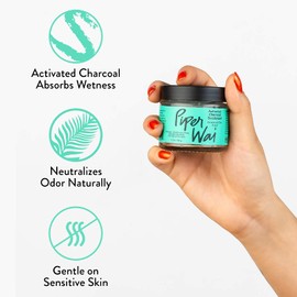 PiperWai, Natural Activated Charcoal Deodorant Jar (2 oz), Vegan, Odor-Absorbing and Wetness Fighting, Coconut Oil, Gender-Neutral (As Seen on Shark Tank)