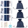 INFUNLY 3 Set Sashiko Drawstring Bag Kit DIY Sashiko Embroidery