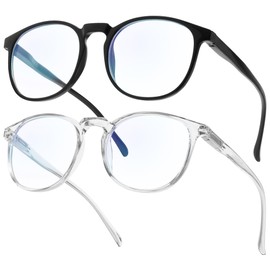 IBOANN B0BD2JTVWM - two pack Blue light glasses Black + Transparent Grey