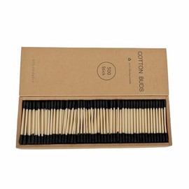 400pcs Black Cotton Swabs for Makeup & Ear Cleaning Set Cosmetic - Color: Black-2000pcs