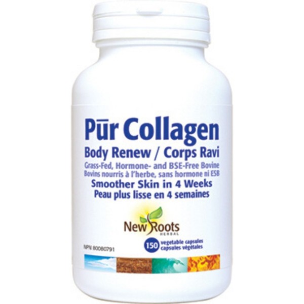 New Roots Pur Collagen Body Renew (Smoother Skin in 4 Weeks), 150 Vegetable Capsules
