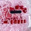 ONPRESS 24 Uñas Postizas Rojas Cortas Cuadradas Autoadhesivas, Sin Pegamento,
