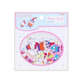 Sunstar Stationery Crayon Shin-chan x Sanrio Characters Sticker Piece Pink S8593078