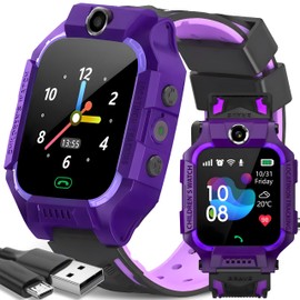 Retoo Smartwatch Children's Smart Watch with GPS Camera SIM for Children Girls Boys from 3 Years Touchscreen Sports Fitness Bracelet Gift Call Android iOS Purple