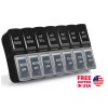 n/a Double-Dose Weekly Pill Organizer: Large 7-Day Pill Holder Case